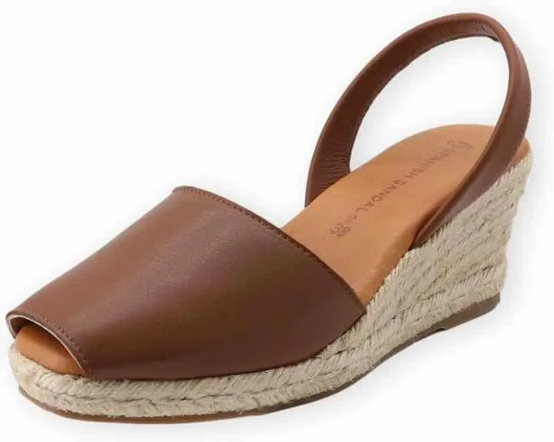 Espadrille Wedges for Women  Dressy Soft Leather Peep Toe Womens Wedge Sandals, Casual Summer Slip on Espadrilles