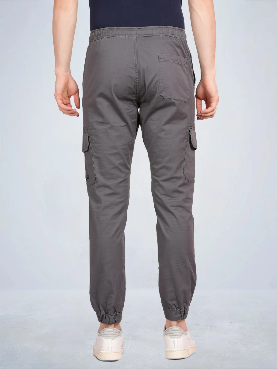 Solid Castle Rock Grey Cargo Joggers