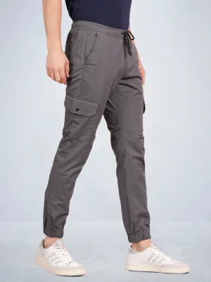 Solid Castle Rock Grey Cargo Joggers